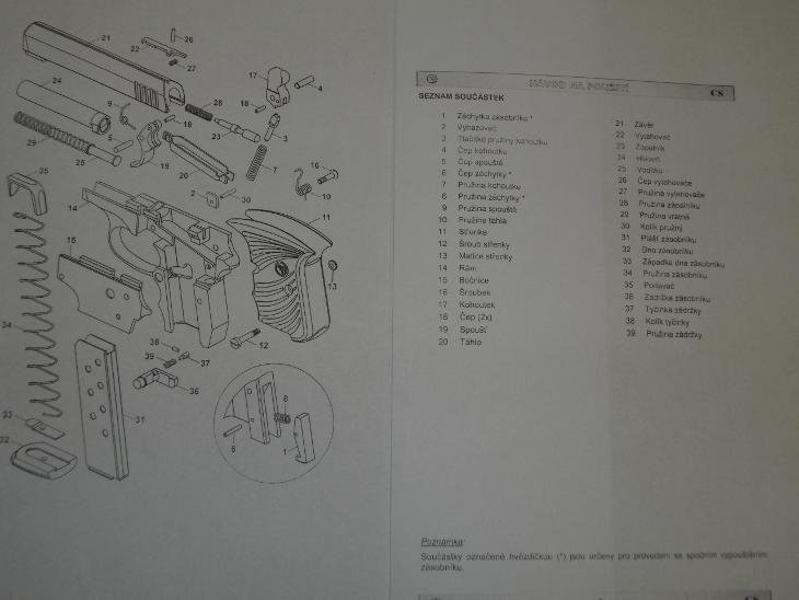ND CZ45 /CZ92 Pružina táhla