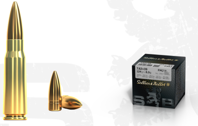 Náboj 7,62×39 FMJ SB 8g