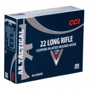 Náboj CCI, AR Tactical, .22LR, 40GR (2,6g), Copper Plated RN, balení 300ks