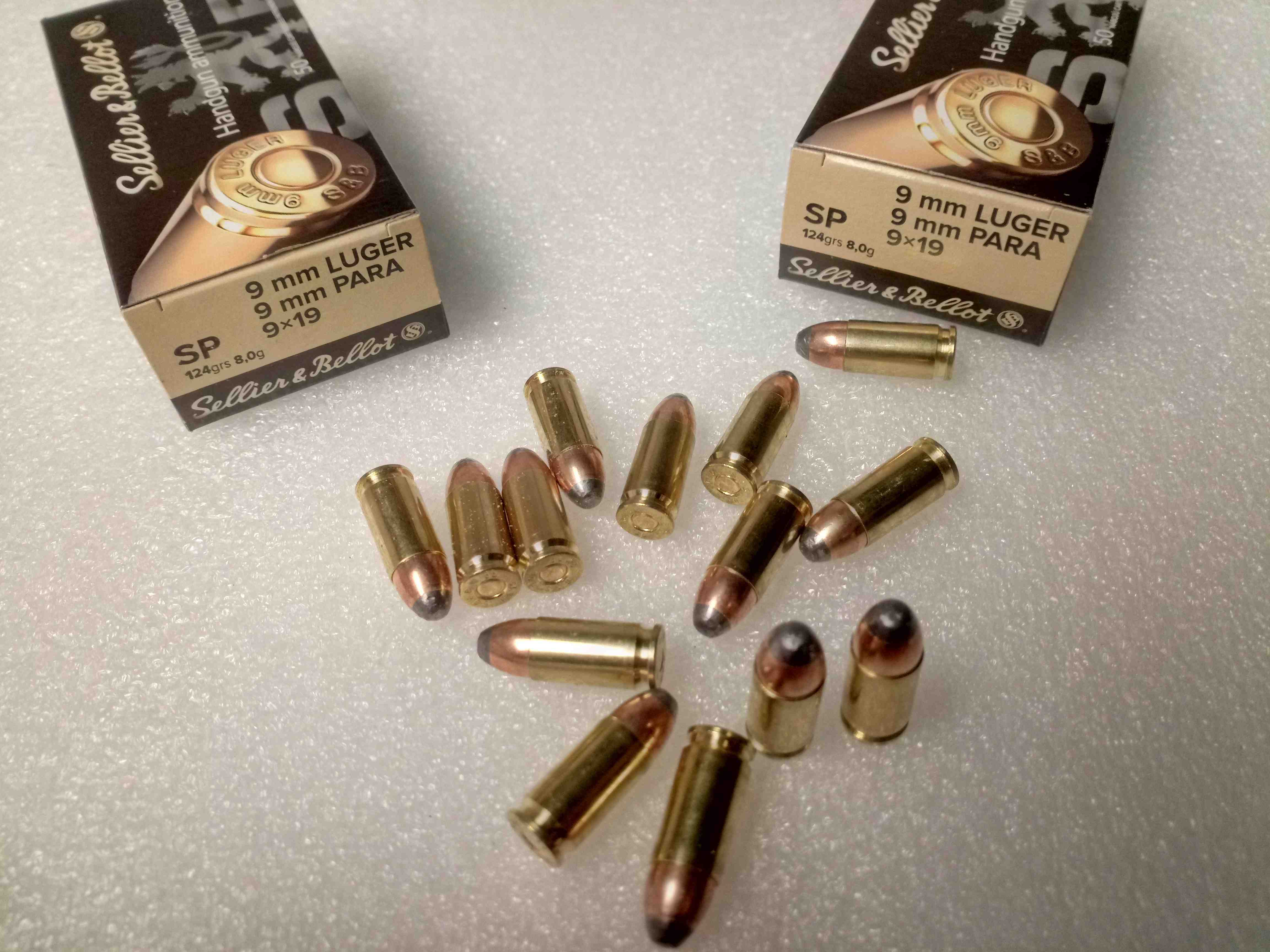 Náboj 9mm LUGER / 9 mm PARA / 9 × 19 SP 8,0g