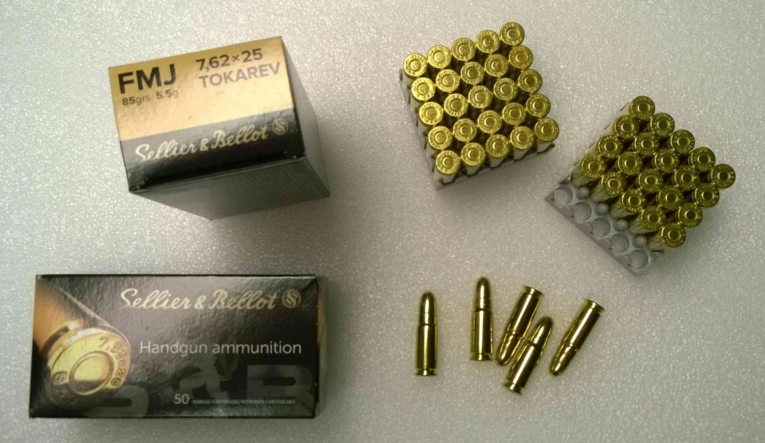Náboj 7,62x25 TOKAREV SB FMJ