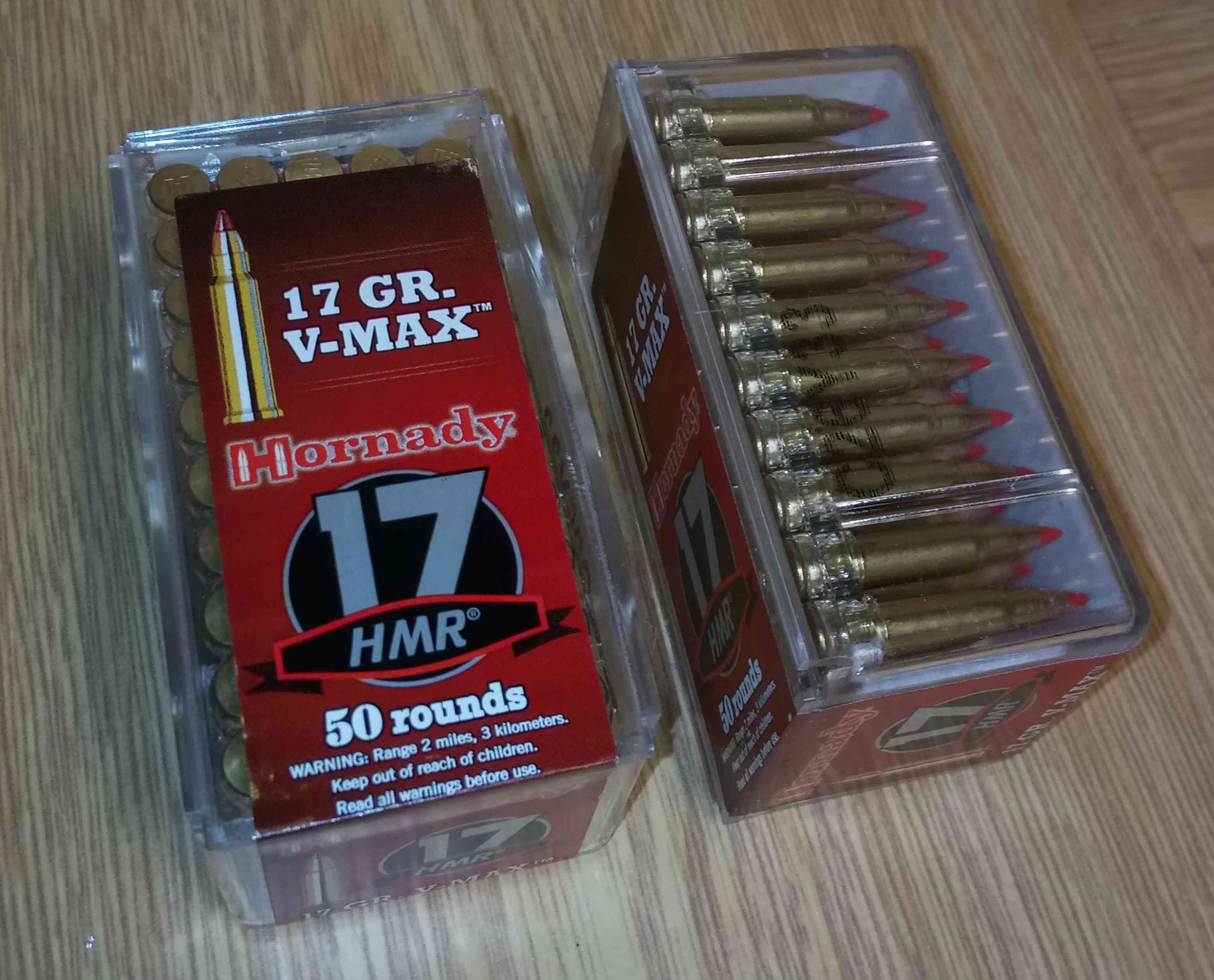 Náboj 17 HMR HORNADY V-MAX 17gr