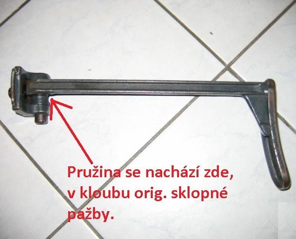 Pružina sklopné pažby vz.58