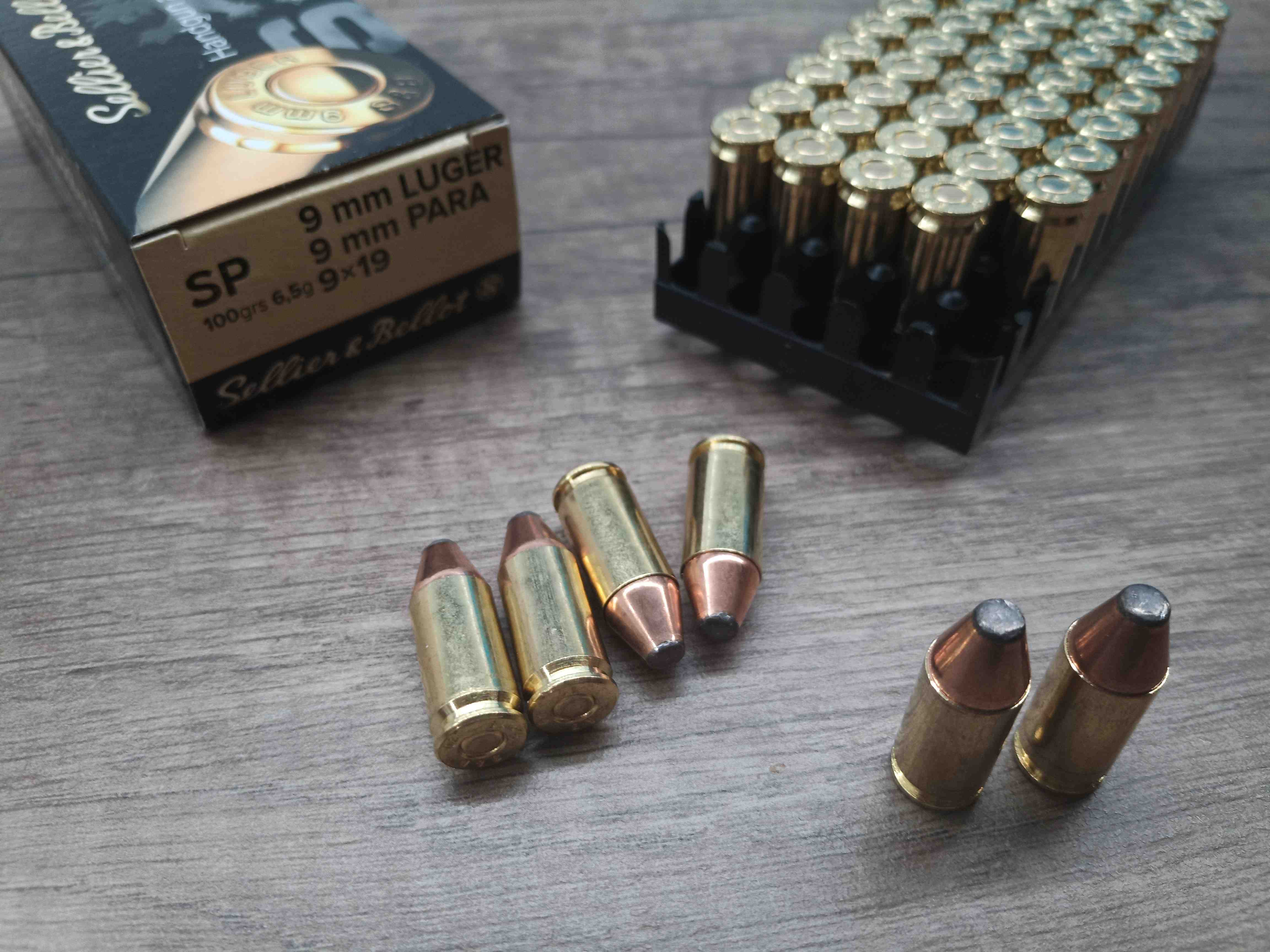 Náboj 9mm LUGER / 9 mm PARA / 9 × 19 SP 6,5g